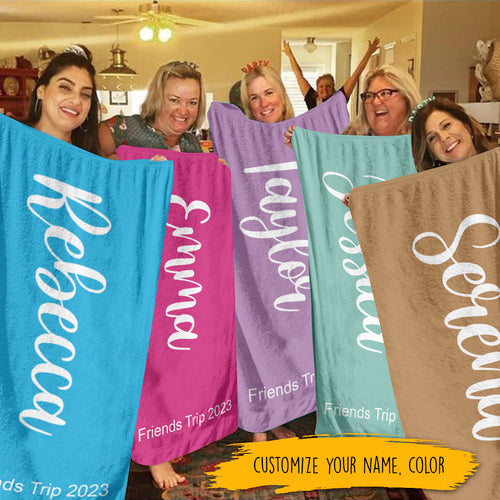Scripty Style Name - Personalized Beach Towel - Birthday, Outside Vacation Gift Beach Towel - Birthday BANNER_1_5337678c-926c-4f51-ba70-f5d012082de4.jpg