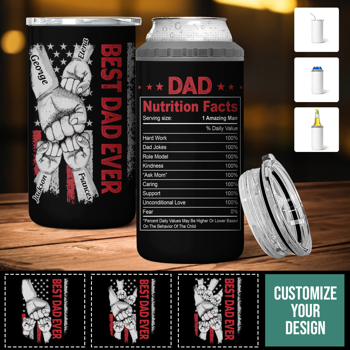 Best Dad Ever - Personalized Can Cooler - Gift For Father, Grandpa, Father's Day Gift BANNER_2_2568a536-4f1d-4500-b635-8d7ca61d36d5.jpg