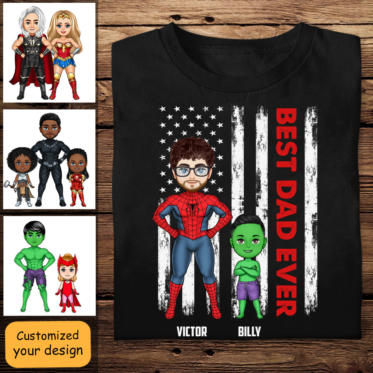 Best Dad Ever Superheroes - Personalized Apparel - Funny, Loving Gift For Dad, Father, Daddy, Father's Day BANNER_2_e356045c-f611-48c4-8ee1-fc351ac9c647.jpg