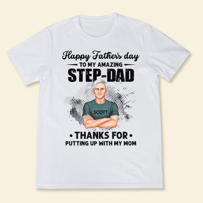 Happy Father's Day To My Amazing Step Dad - Personalized Apparel - Gift For Father, Bonus Dad, Step Dad, Father's Day BANNER_3_56d8ac63-8439-42b2-97aa-210592d23aa0.jpg