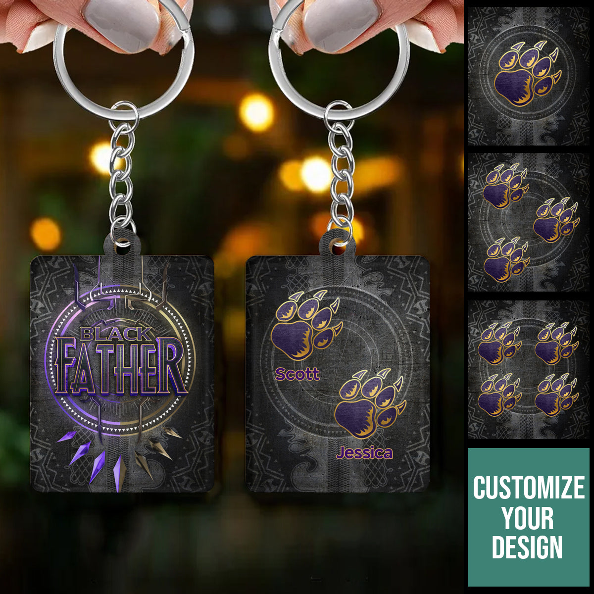 Panther Black Father - Personalized Acrylic Keychain - Gift For Father BANNER_3_cb8caad6-9635-4915-b769-4af38f53f3cc.jpg