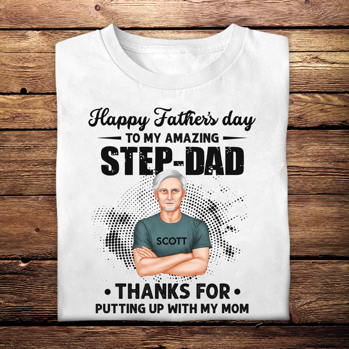 Happy Father's Day To My Amazing Step Dad - Personalized Apparel - Gift For Father, Bonus Dad, Step Dad, Father's Day BANNER_4_c9548d41-ff86-4103-b022-46f51bff45ca.jpg