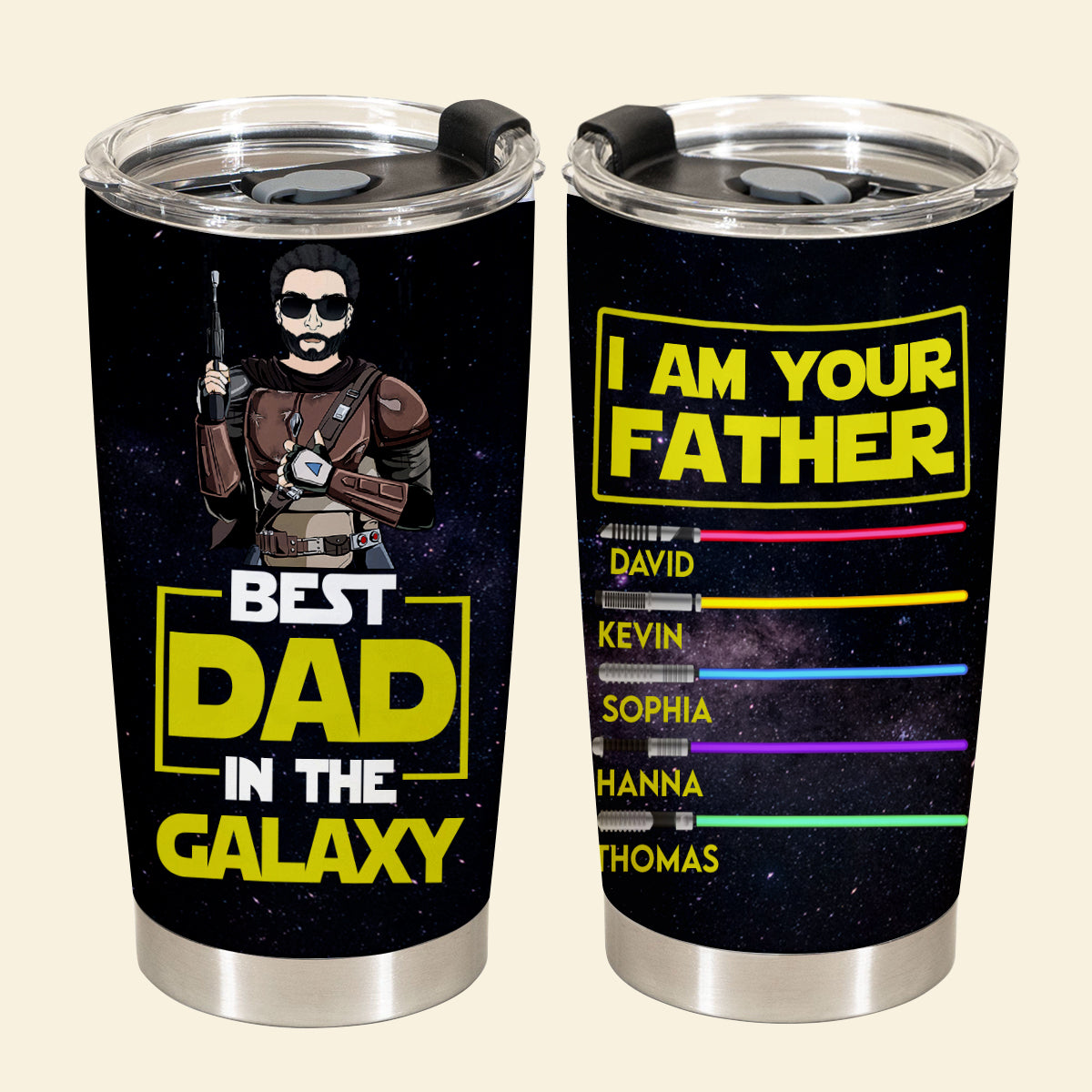 Best Dad In The Galaxy - Personalized Tumbler - Gift For Father, Dad, Daddy, Father's Day BESTDA_2.jpg