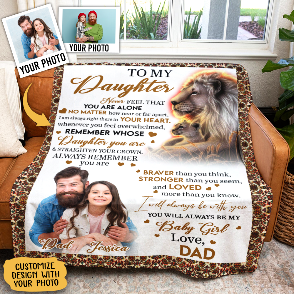 Lion Dad To My Daughter Blanket Gift For Daughter BLK-FB-D_be238e31-9210-4019-a475-685319dc608b.png