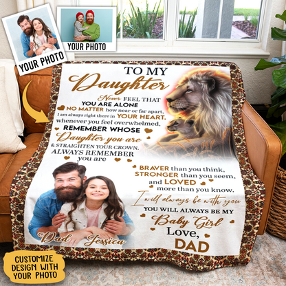 Lion Dad To My Daughter Blanket Gift For Daughter BLK-FB-D_be238e31-9210-4019-a475-685319dc608b.png