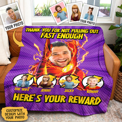Personalized Photo Blanket For Dad - Best Dad In The Universe - Customized Gifts For Father's Day Birthday Anniversary BLK-FB-D_fe74d1cd-c44f-482a-8cd1-188113697f66.jpg