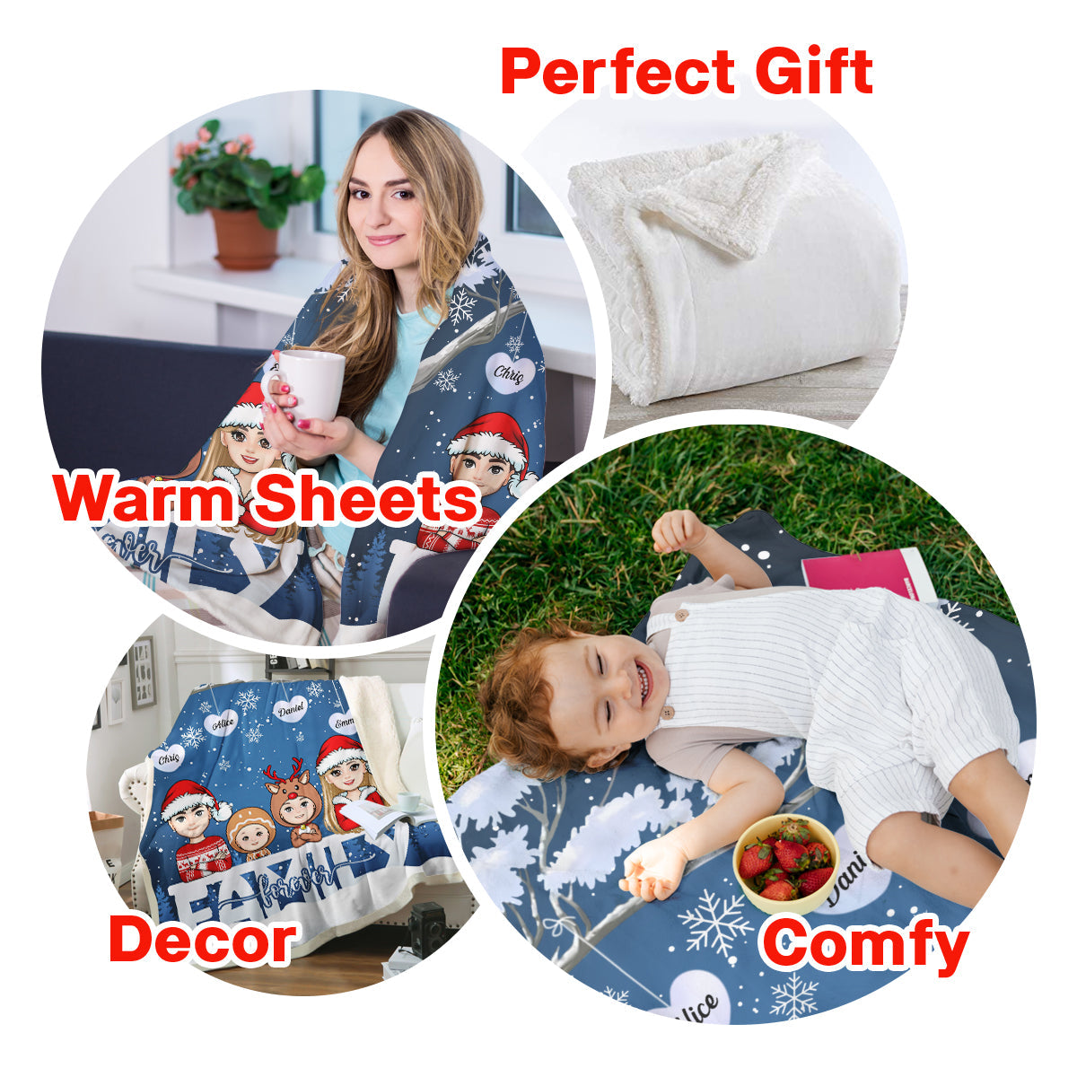 Family Forever Christmas - Personalized Blanket - Christmas Gift For Family Banener6.jpg