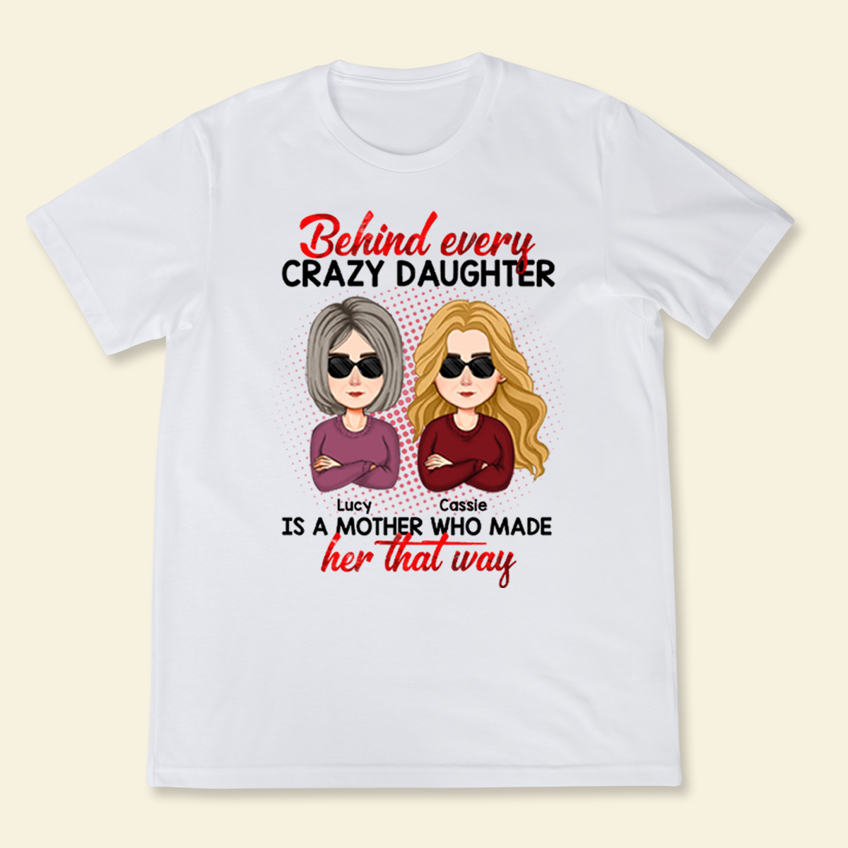 Behind Every Crazy Daughter Apparel - Gift For Mom Banner-2.png