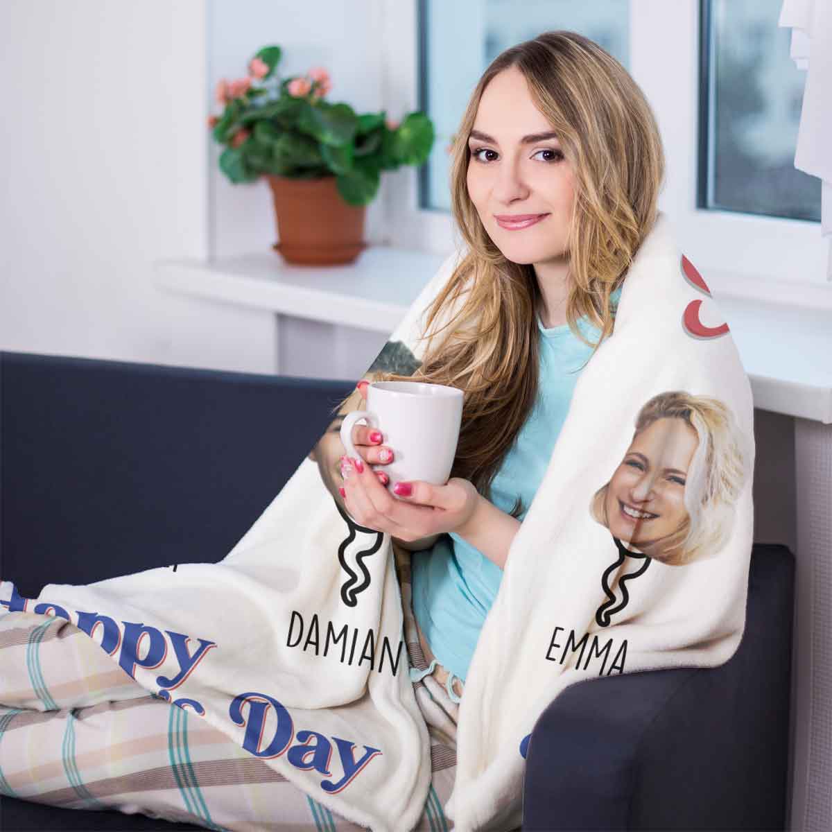 Thanks For Not Swallowing Us Custom Photo - Personalized Blanket - Funny Gift For Mom, Mother's Day Banner-4_94fd81d3-3821-45ab-a683-640275146298.jpg