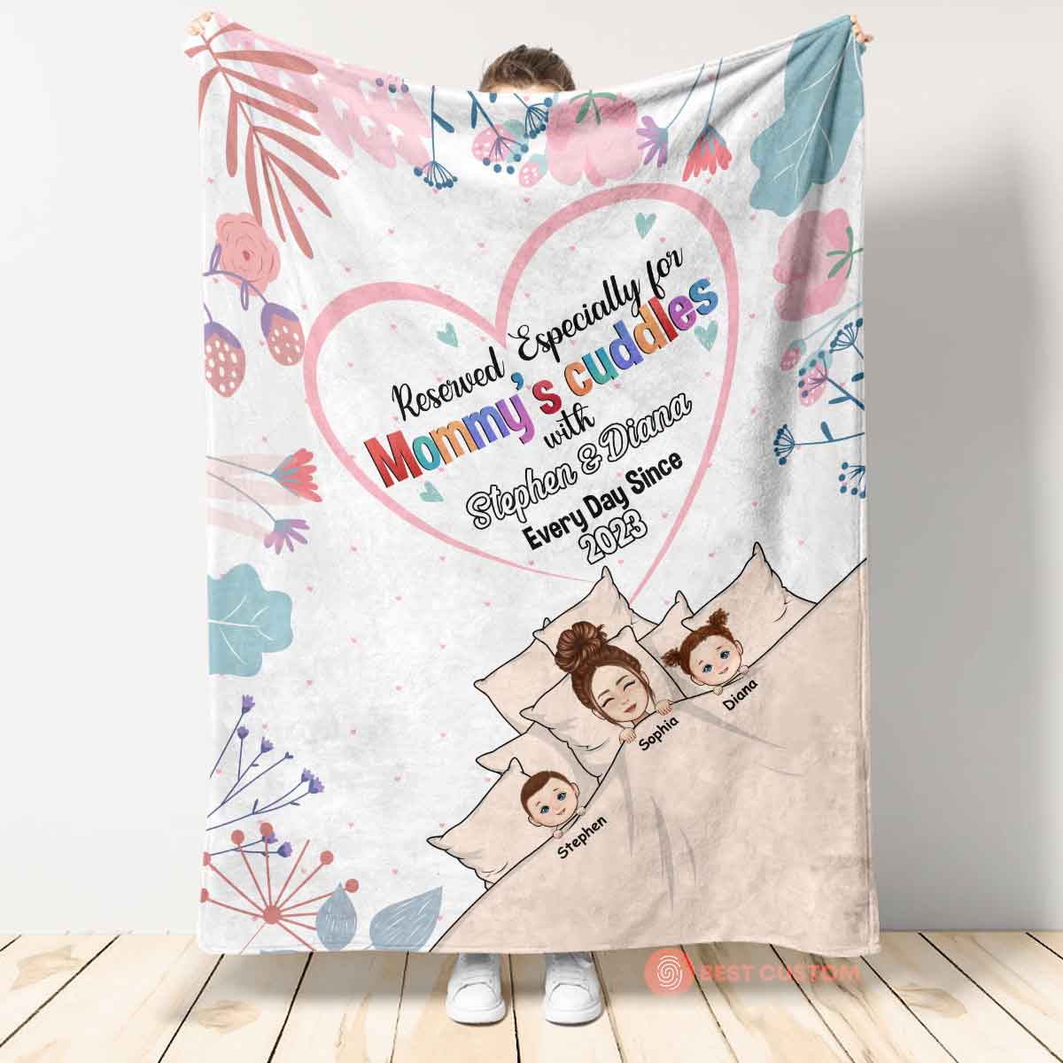 Reserved Especially For Mummy's Cuddles - Personalized Blanket - Gift For Expecting Mom, Newborn Mom, Mama Banner-Blacket-store-1.jpg