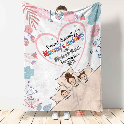 Reserved Especially For Mummy's Cuddles - Personalized Blanket - Gift For Expecting Mom, Newborn Mom, Mama Banner-Blacket-store-1.jpg