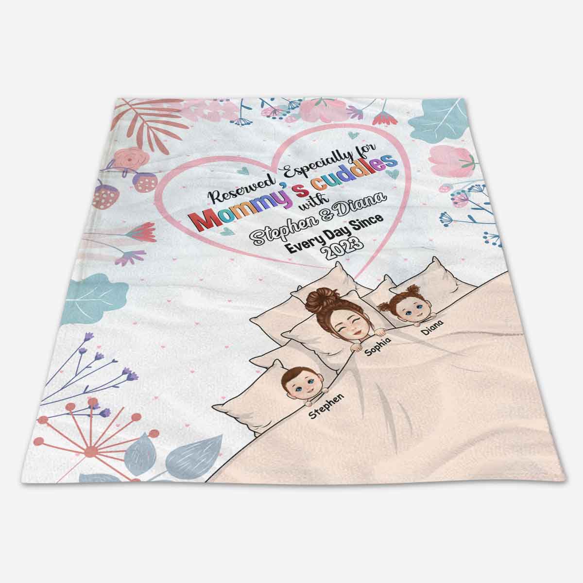 Reserved Especially For Mummy's Cuddles - Personalized Blanket - Gift For Expecting Mom, Newborn Mom, Mama Banner-Blacket-store-2.jpg