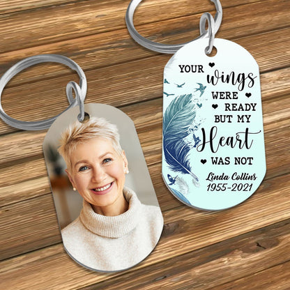 Flying To Heaven Bird Feather Photo Stainless Steel Keychain Memorial Banner-GG_2ec3638c-0217-443e-99b5-21e83a21fde1.jpg