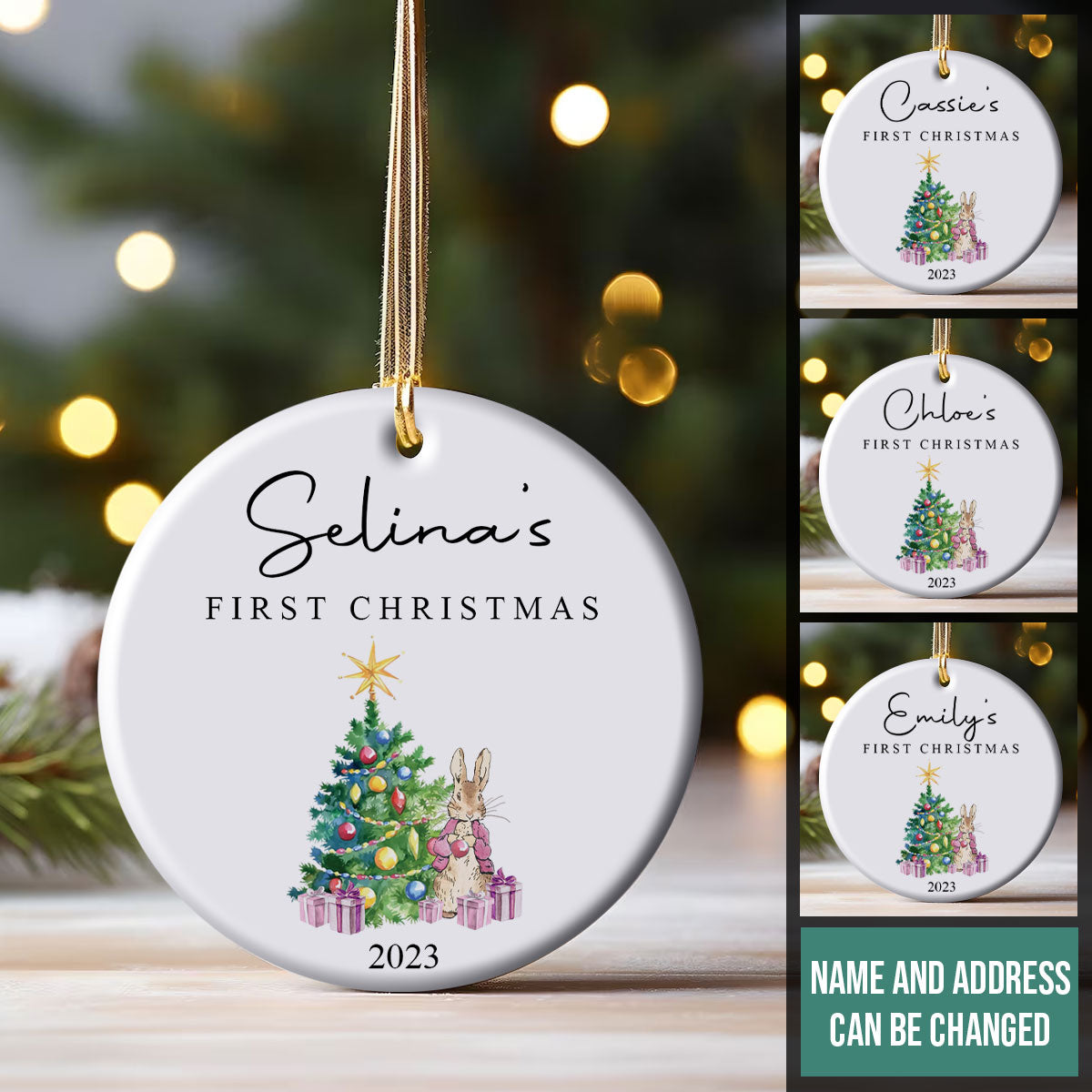 Rabbit's First Christmas Baby Girl - Personalized Ornament - Christmas Gift Banner-fb-First-Christmas-10.jpg