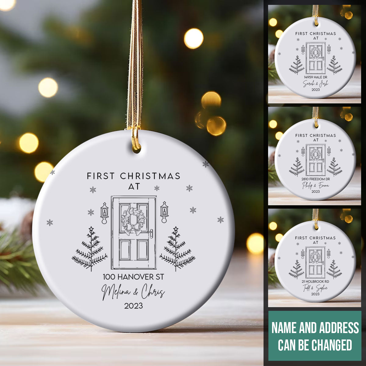 New Home With Christmas Door - Personalized Ornament - Christmas Gift Banner-fb-First-Christmas-at-Ornament-6.jpg