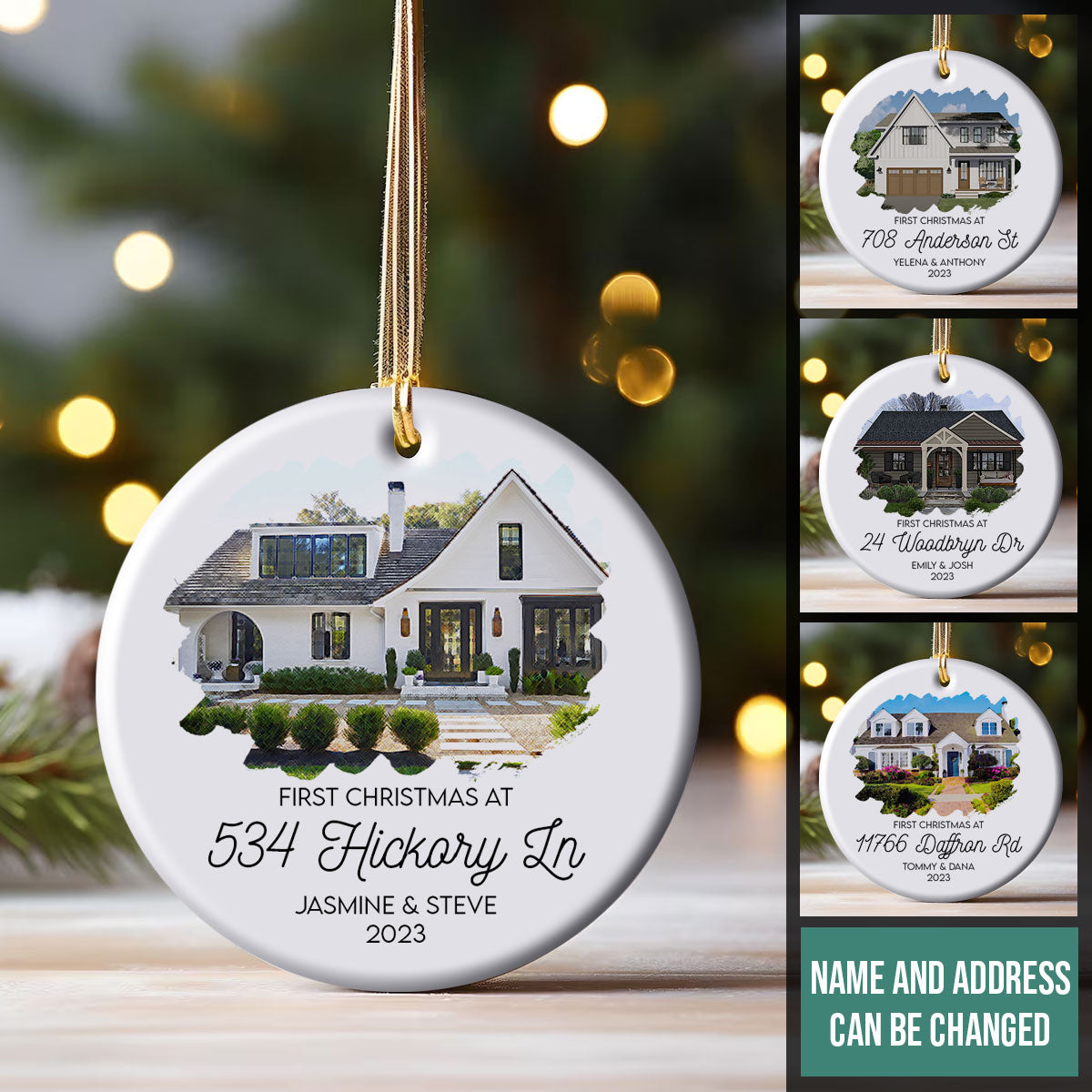 First Christmas At New House - Personalized Ornament - Christmas Gift Banner-fb-First-Christmas-at-Ornament.jpg