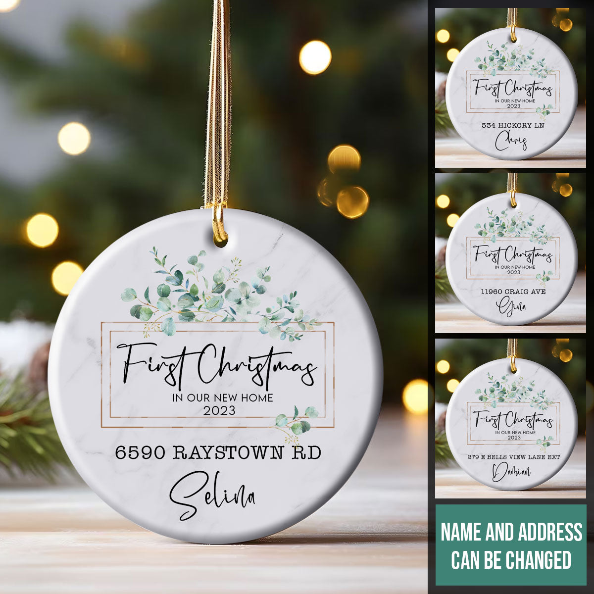 First Christmas In Our New Home - Personalized Ornament - Christmas Gift Banner-fb-First-class-in-our-new-Home.jpg