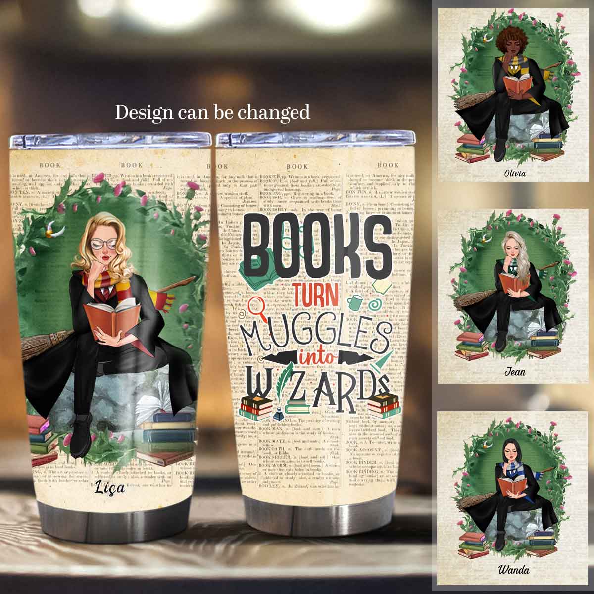 Books Turn Muggles Into Wizards Personalized Tumbler Tumbler - Book Banner-fb2_9320d228-2a74-40cf-84ea-738c743fc098.jpg