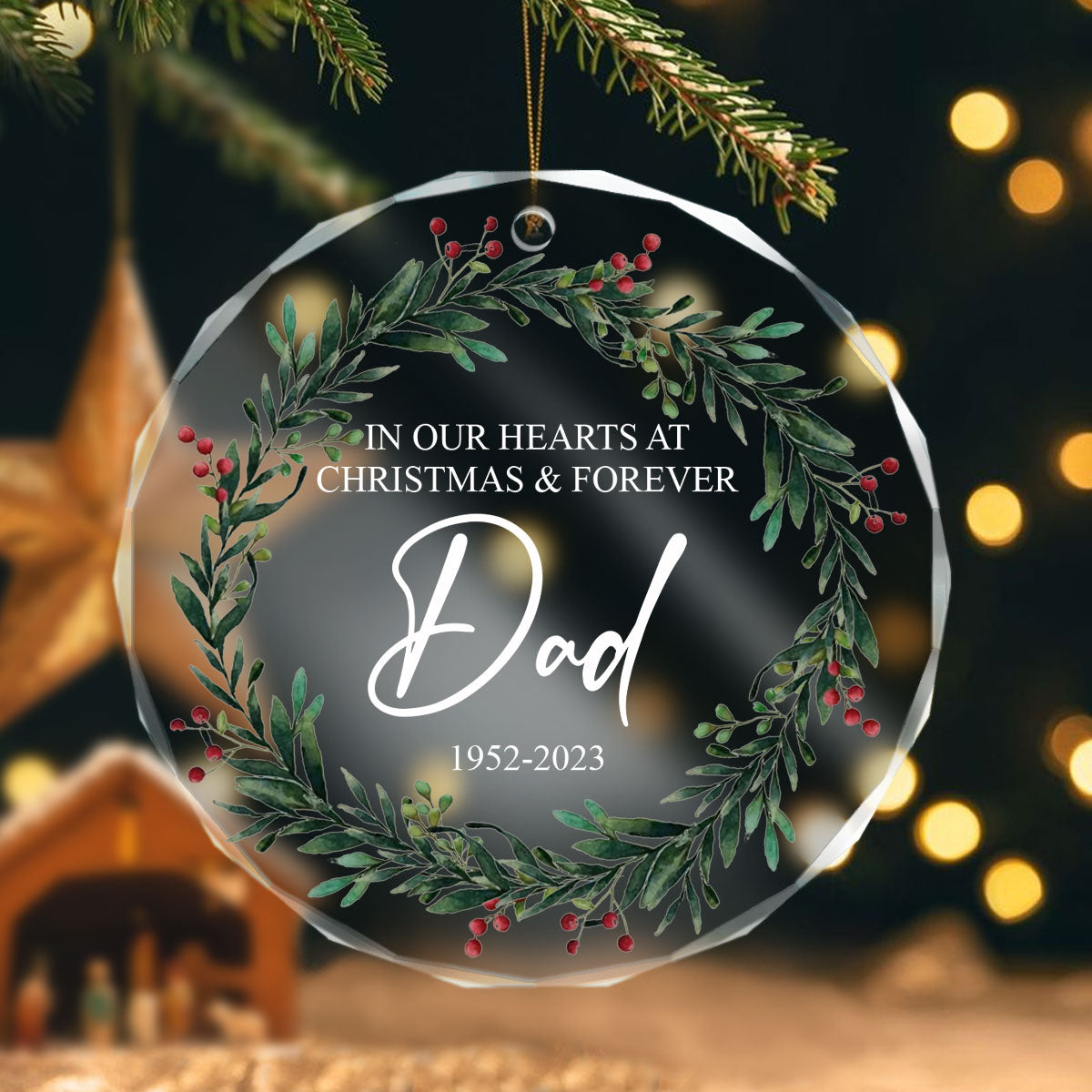 In Our Hearts Forever - Personalized Crystal Ornament - Memorial Christmas Gift Banner-gg_02998277-41c4-4a14-9444-f6c1930702a9.jpg