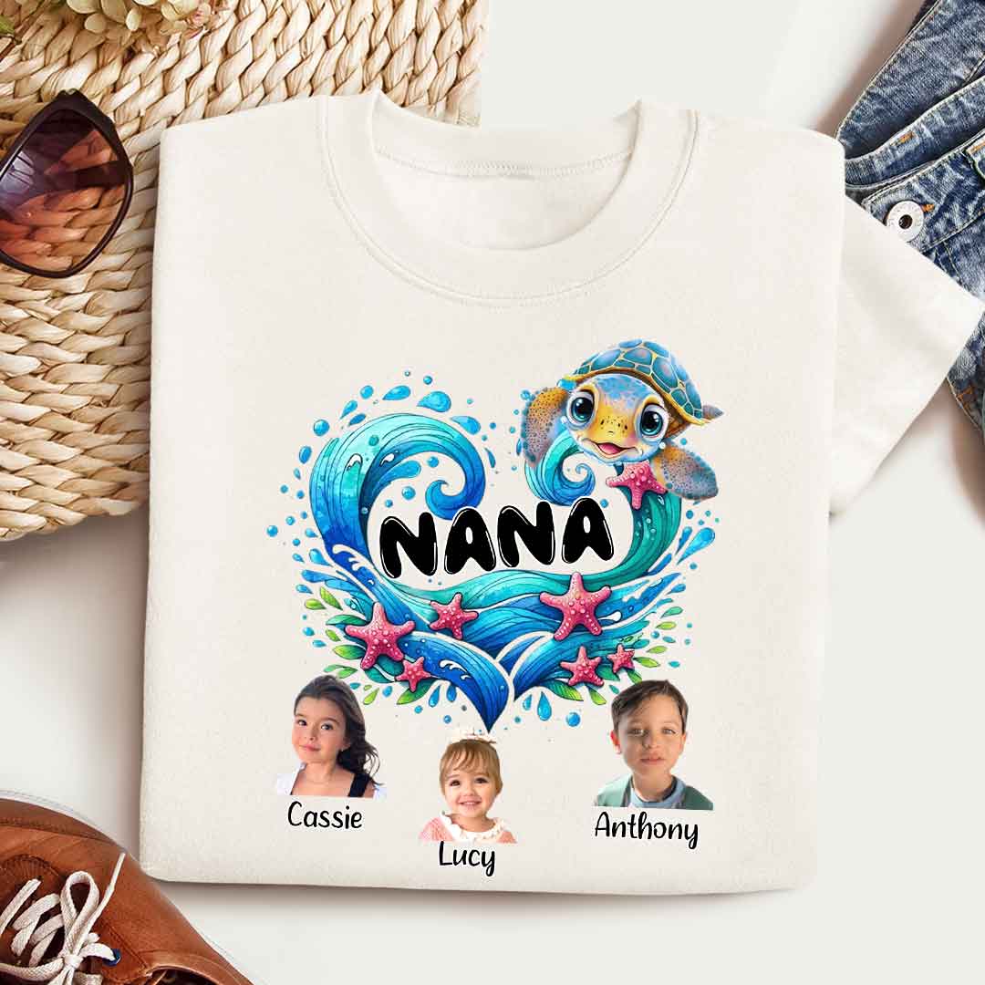 Sea Turtle Grandma With Cute Grandkids Custom Photo - Personalized Shirt - Gift For Grandma, Mother's Day, Birthday Gift Banner-gg_46f422e5-d37f-492b-a2b1-d1a3f9eb3fee.jpg