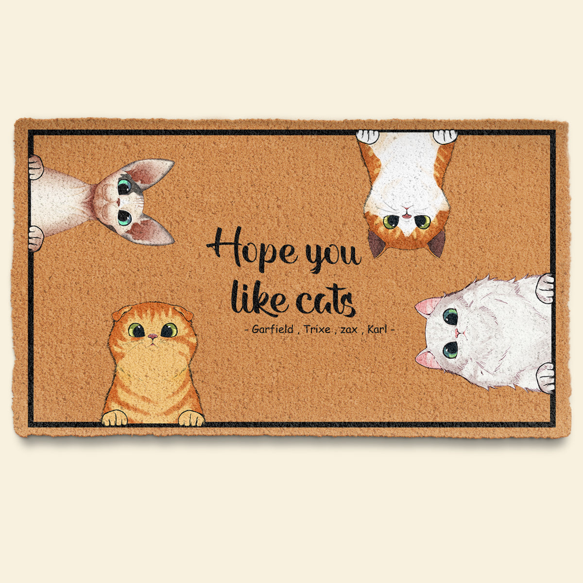 Hope You Like Cats - Personalized Doormat - Funny, Home Decor Gift For Cat Mom, Cat Dad Banner1_5fcf0d9f-7cbe-4f2c-a755-bf14964be845.jpg