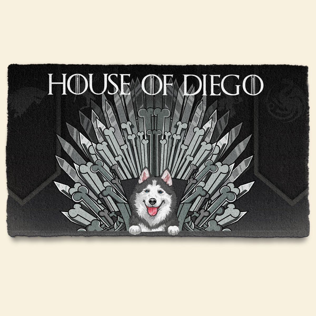 Dog Throne - Personalized Doormat - Funny, Birthday Gift For Dog Lovers Banner1_b3570c53-5472-460b-bd07-13edcb4a53cb.jpg