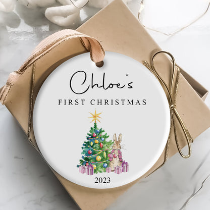 Rabbit's First Christmas Baby Girl - Personalized Ornament - Christmas Gift Banner1_cfd100bb-37fa-4f52-9080-30fe27a5b4fd.jpg