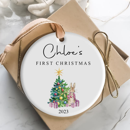 Rabbit's First Christmas Baby Girl - Personalized Ornament - Christmas Gift Banner1_cfd100bb-37fa-4f52-9080-30fe27a5b4fd.jpg