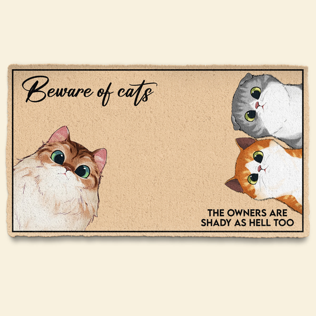 Beware Of Cats- Personalized Doormat - Funny Gift For Cat Lovers Banner1_dc6b10ab-cc22-4d39-8477-f12f6931f9ec.jpg
