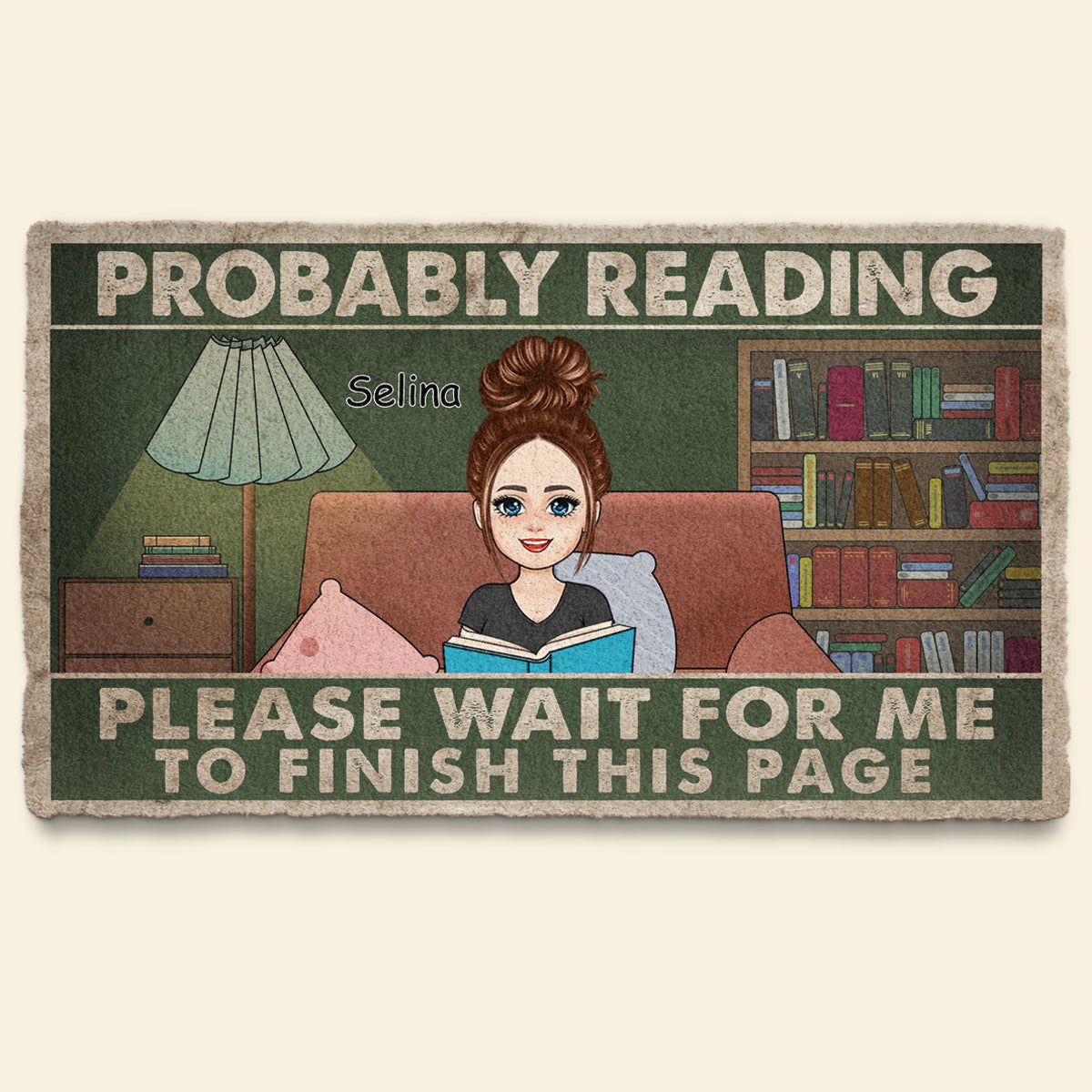 Probably Reading - Personalized Doormat - Funny, Gift For Book Lover Banner1_eccc2c0d-ae81-4327-8dc1-52c9329f2ead.jpg