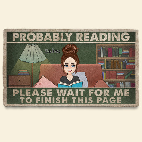 Probably Reading - Personalized Doormat - Funny, Gift For Book Lover Banner1_eccc2c0d-ae81-4327-8dc1-52c9329f2ead.jpg