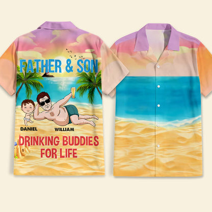 Drinking Buddies For Life - Personalized AOP Haiwaiian Shirt - Funny Gift For Father, Daddy, Dad, Father's Day Banner1_fa80ac07-5ca4-4bd6-a4d3-9d762e3cf413.jpg