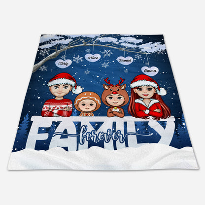 Family Forever Christmas - Personalized Blanket - Christmas Gift For Family Banner2-1.jpg