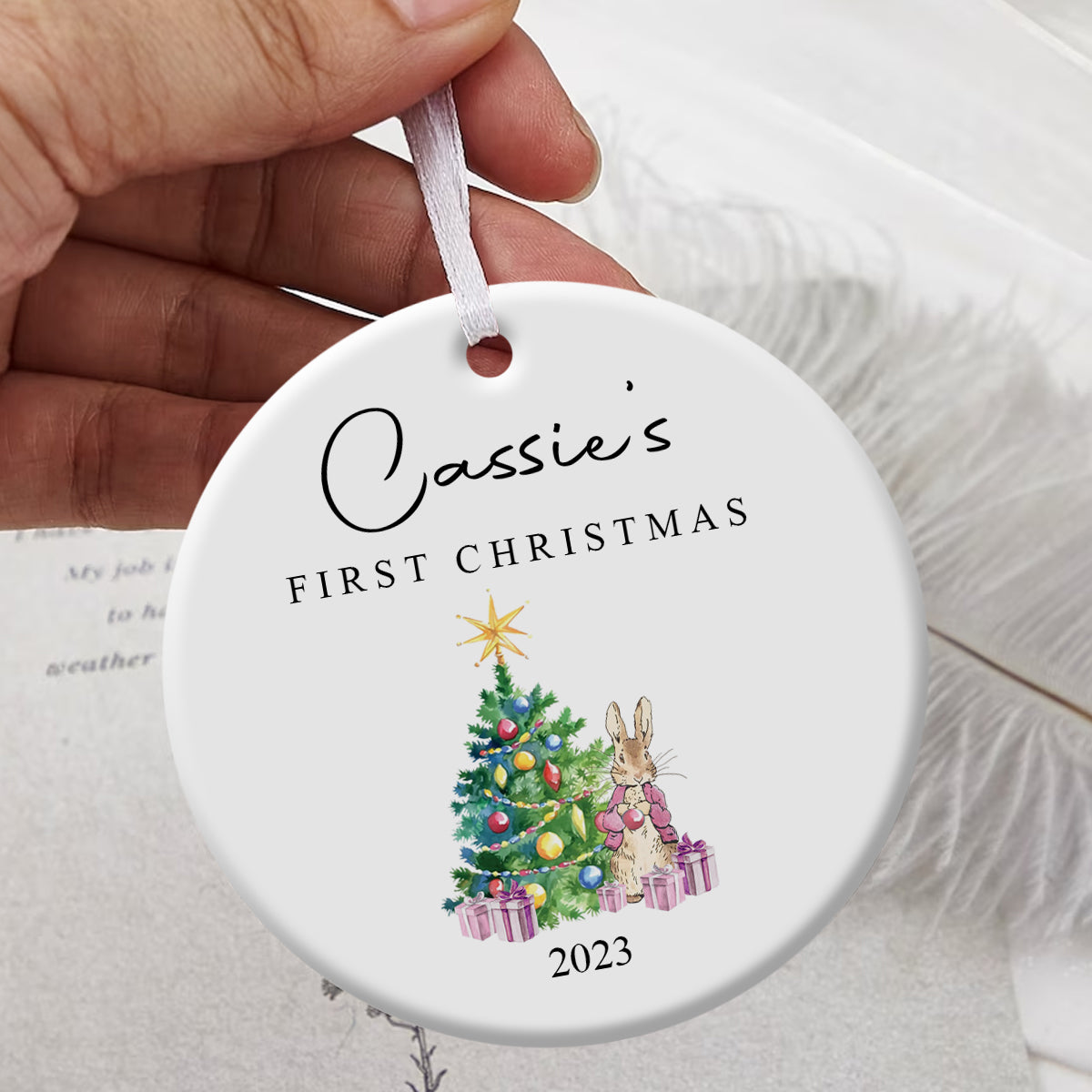 Rabbit's First Christmas Baby Girl - Personalized Ornament - Christmas Gift Banner2_b84b4932-0439-44d3-81ec-dd25f1997aa7.jpg