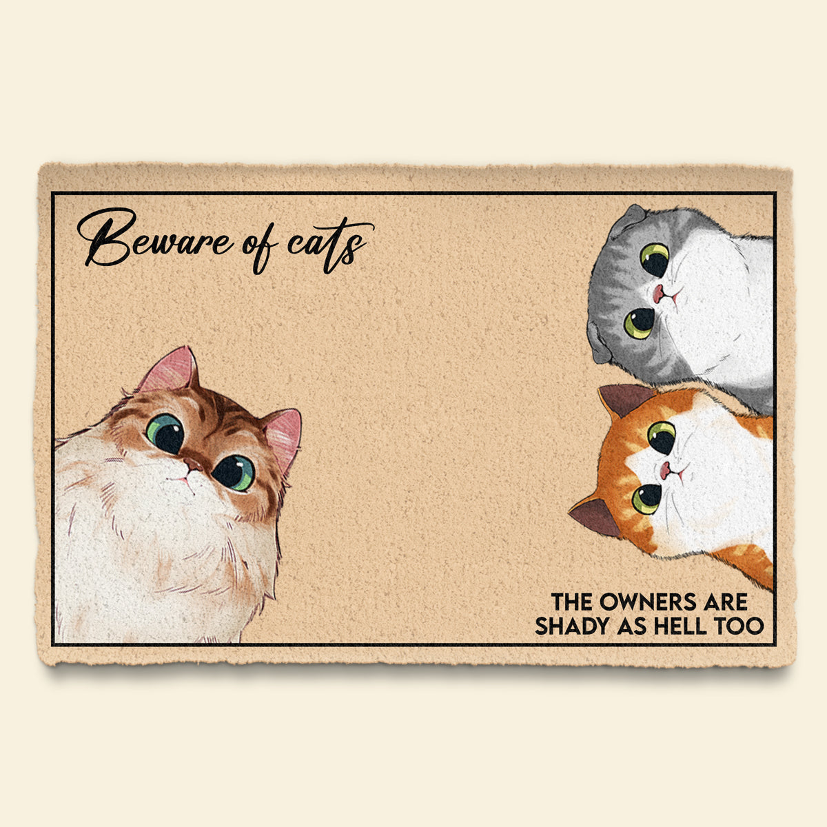 Beware Of Cats- Personalized Doormat - Funny Gift For Cat Lovers Banner2_eb856c08-dd41-4aa4-8a11-7666357d6465.jpg