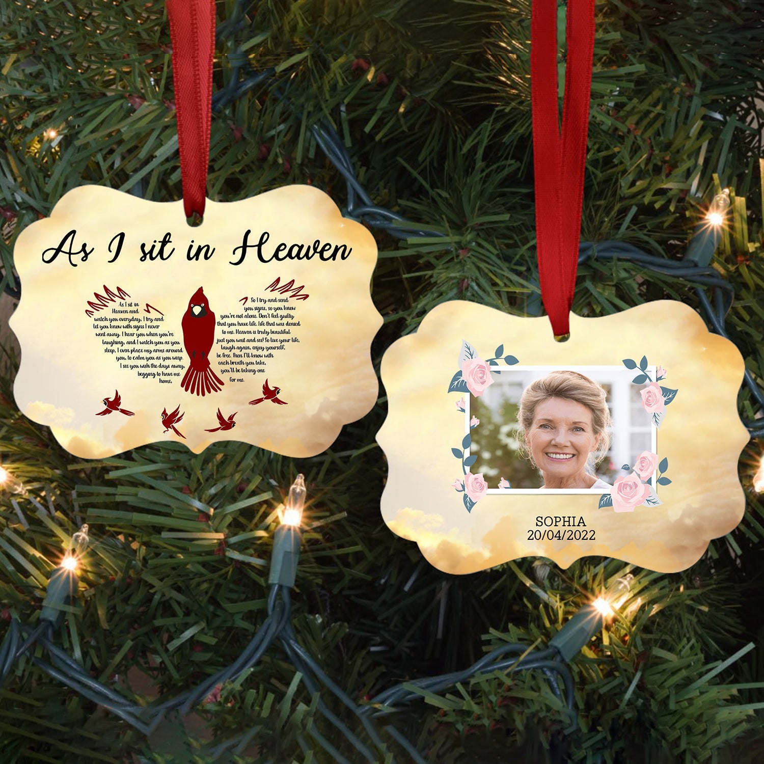 As I Sit In Heaven Custom Photo - Personalized Ornament - Memorial Banner2m_t_1.jpg