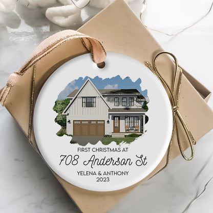First Christmas At New House - Personalized Ornament - Christmas Gift Banner3_136045b9-2701-46a6-b88e-f43a22939224.jpg