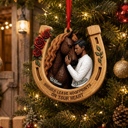 Just A Girl Who Loves Her Horses 3D Ornament - Personalized Gifts for Horse Lovers