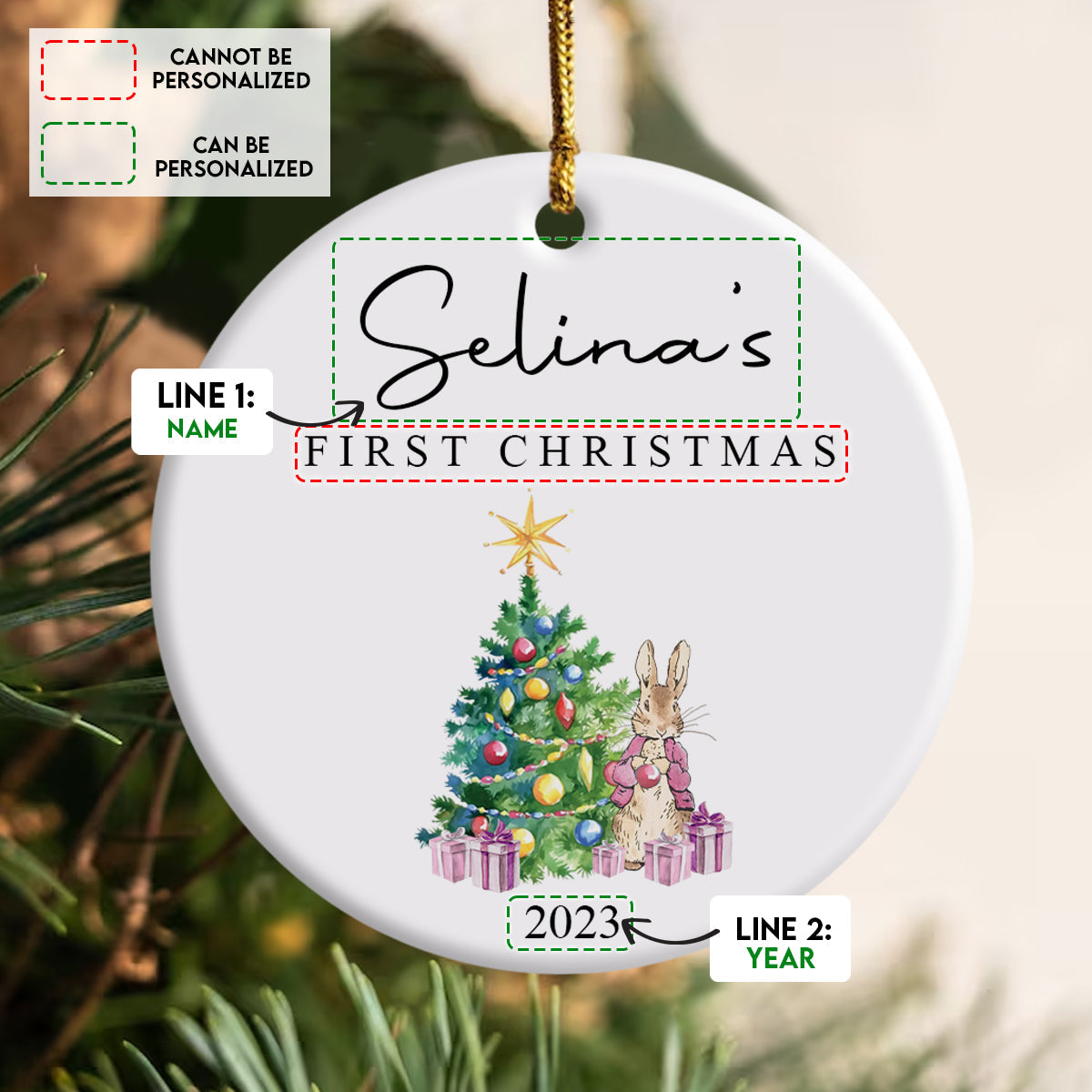 Rabbit's First Christmas Baby Girl - Personalized Ornament - Christmas Gift Banner4_9faa88b5-6100-4da9-8bce-3906e643367f.jpg