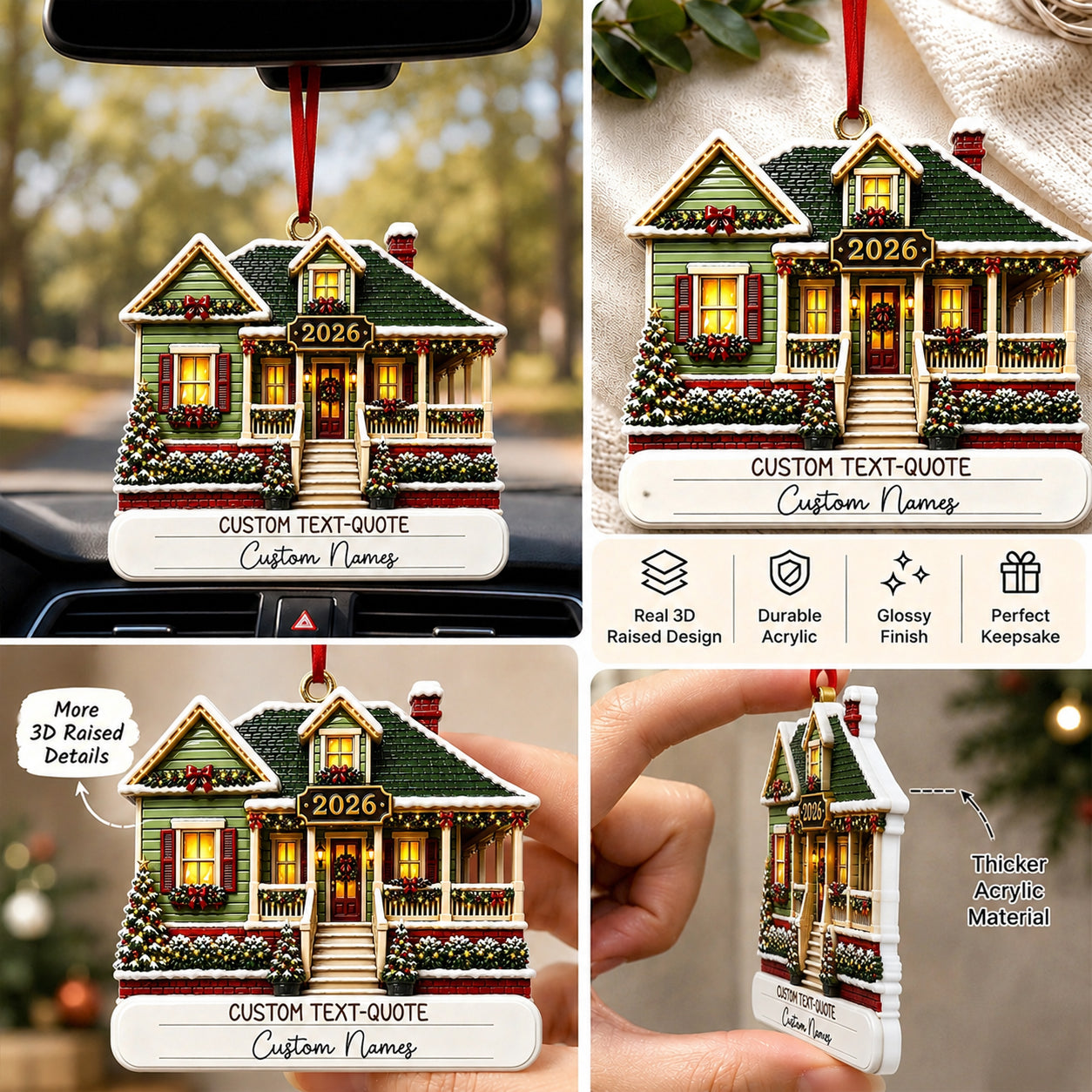 Where New Memories Begin - Real 3D Raised Ornament