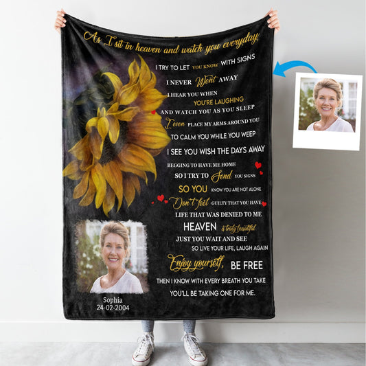 Heaven Sunflower Personalized Photo Blanket Memorial BannerBlanket1_c04f47e9-da50-4343-8ec9-6ad4506f2a9a.jpg