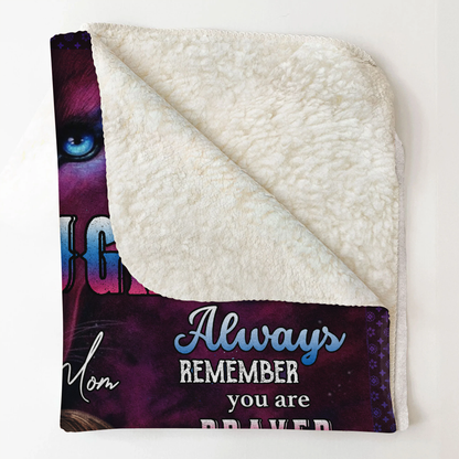 Personalized Throw Blankets With Picture - To My Daughter Remember Whose Daughter You Are - Mom To Daughter, Personalized Gift For Daughter BannerBlanketStore4567_83f8b38c-7de3-45e8-929a-0b8b828343a6.png