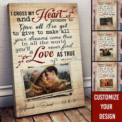 I Cross My Heart - Personalized Canvas - Gift For Couple BannerCanvasNew_1.jpg