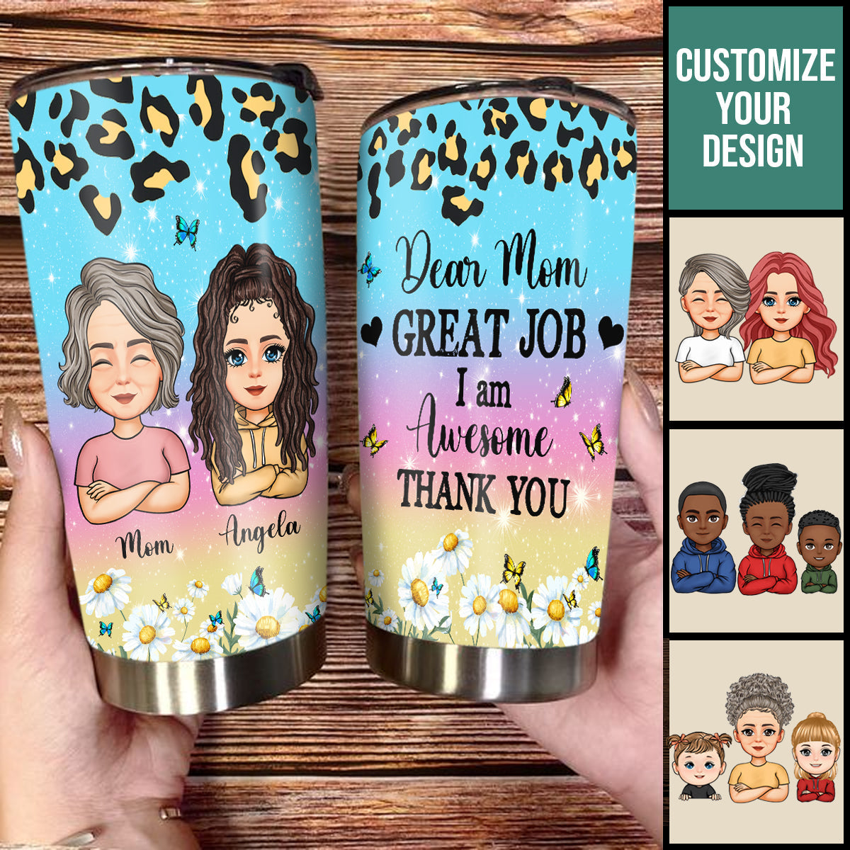 Dear Mom, Great Job - Personalized Tumbler - Gift For Mom, Mother's Day, Birthday, Loving Gift BannerDearMom_GreatJob-PersonalizedTumbler.jpg