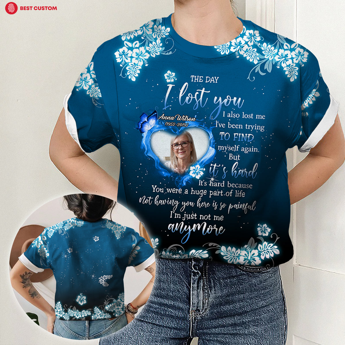 The Day I Lost You Personalized Photo 3D All Over Print Shirt Memorial BannerTshirt1.jpg
