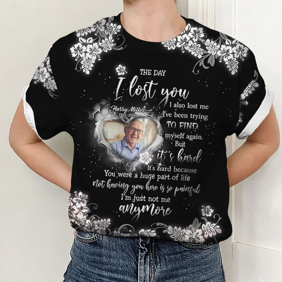The Day I Lost You Personalized Photo 3D All Over Print Shirt Memorial BannerTshirt2-1.jpg