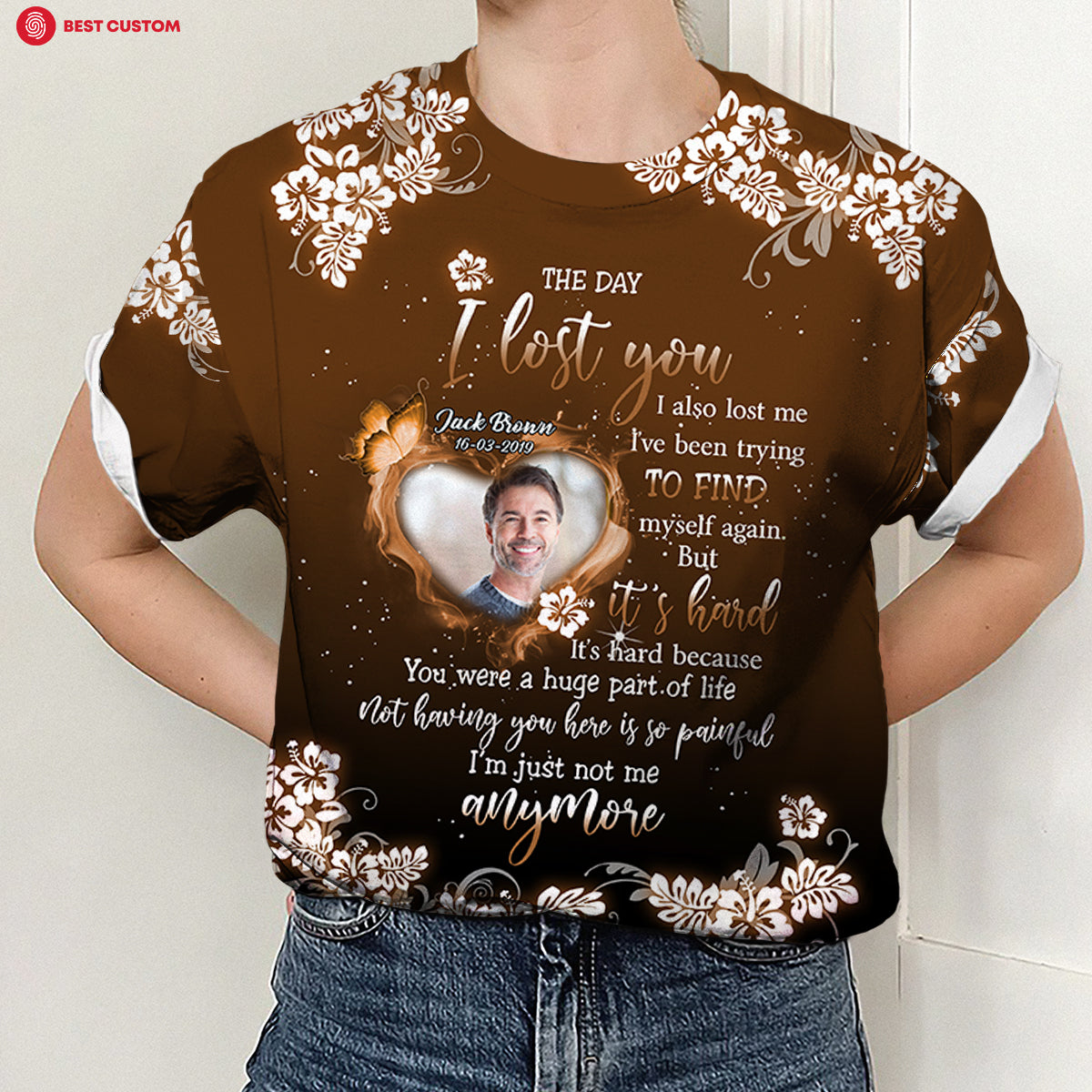 The Day I Lost You Personalized Photo 3D All Over Print Shirt Memorial BannerTshirt4.jpg