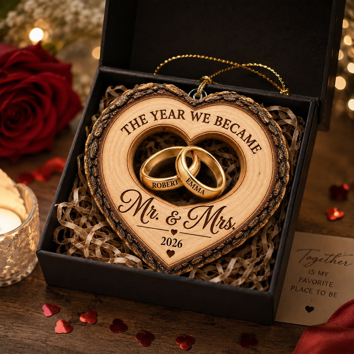 Personalized First Christmas As Mr & Mrs - Acrylic Ornament