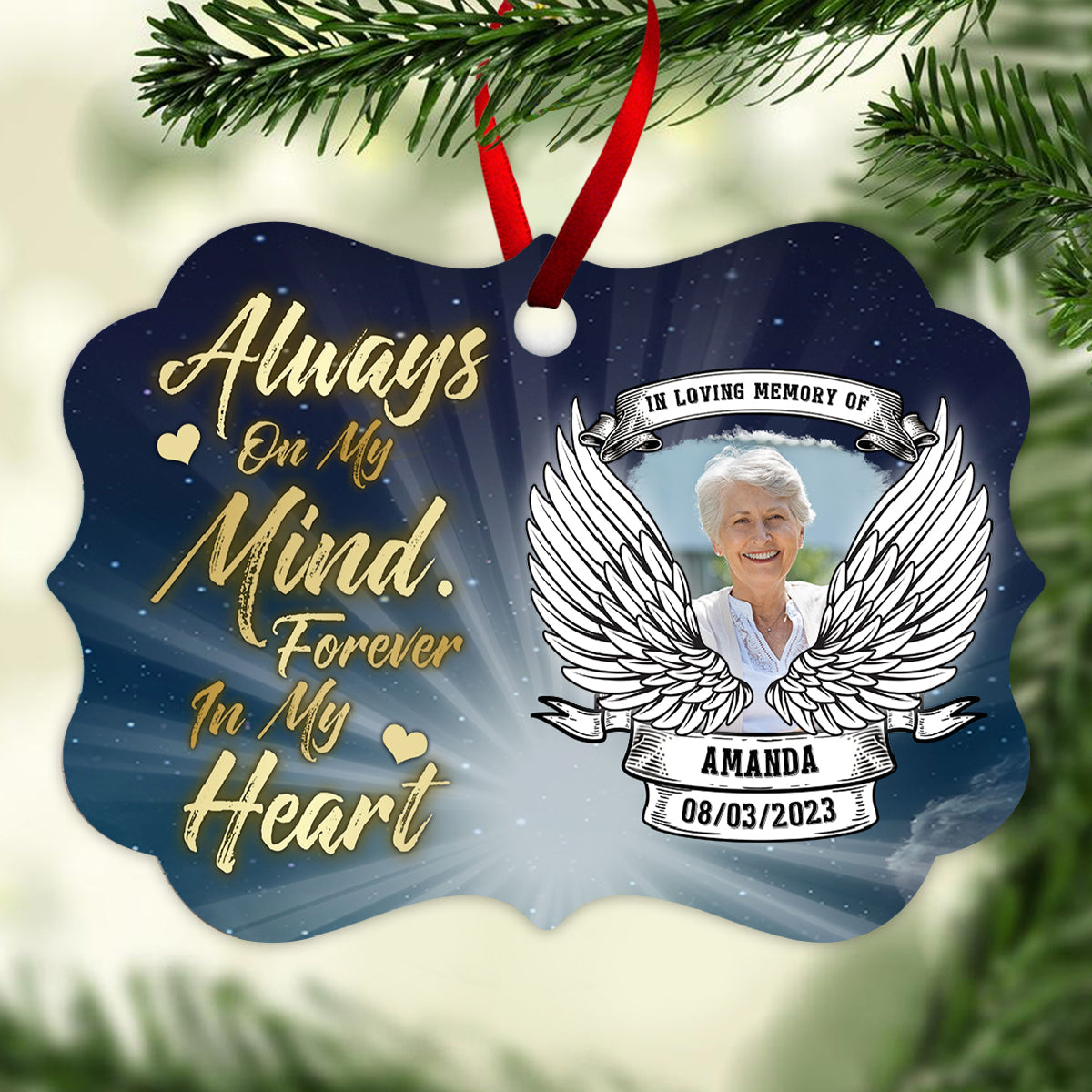 Rest In Peace Heaven Wings - Personalized Ornament - Memorial Gift Banner_23835a2e-83ad-41d3-be78-6385db84417f.jpg