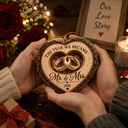 Personalized First Christmas As Mr & Mrs - Acrylic Ornament